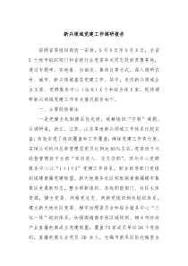 新兴领域党建工作调研报告