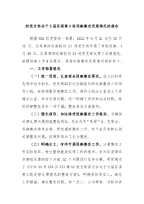 村党支部关于X届区委第X轮巡察整改进展情况的报告