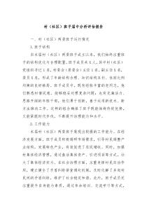 村社区班子届中分析评估报告