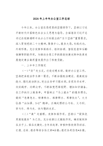 2024年上半年办公室工作总结