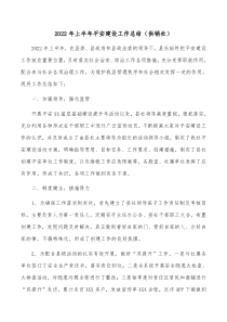 20XX年上半年平安建设工作总结供销社