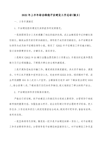 20XX年上半年综治维稳平安建设工作总结镇乡