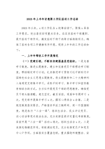 20XX年上半年访惠聚工作队驻村工作总结