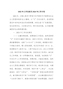 2023年工作总结及2024年工作计划4