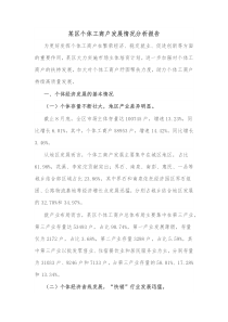 某区个体工商户发展情况分析报告
