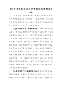 20XX年乡镇街道三抓三促工作开展情况汇报进展情况汇报总结