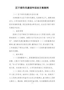 区干部作风建设年活动方案案例