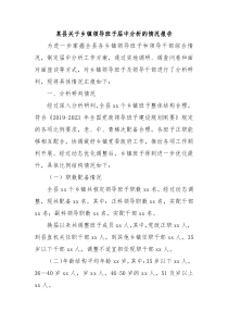 某县关于乡镇领导班子届中分析的情况报告