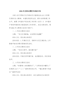 2024年支部主题党日活动计划