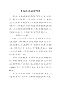 某县城市公交发展调研报告