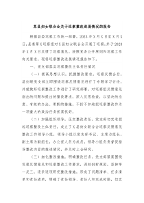 某县妇女联合会关于巡察整改进展情况的报告