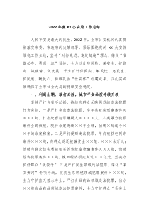 20XX年度XX公安局工作总结