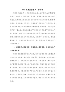 20XX年度安全生产工作总结