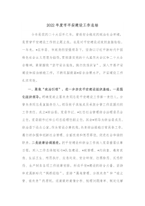 20XX年度市平安建设工作总结