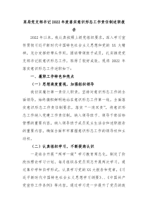 某局党支部书记20XX年度落实意识形态工作责任制述职报告