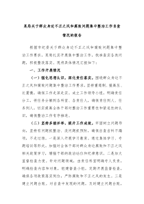 某局关于群众身边不正之风和腐败问题集中整治工作自查情况的报告