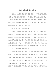 20XX年纪检监察工作总结