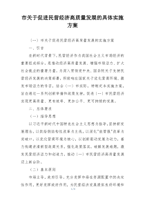 市关于促进民营经济高质量发展的具体实施方案