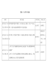 党的盛会学习计划表