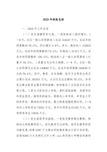 20XX年财政总结