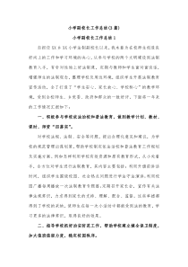 3篇小学副校长工作总结