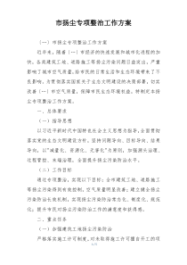 市扬尘专项整治工作方案