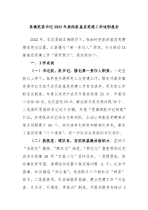 某镇党委书记20XX年度的抓基层党建工作述职报告