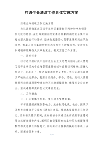 打通生命通道工作具体实施方案