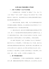 XX局20XX年政务服务工作总结