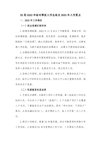XX局20XX年结对帮扶工作总结及20XX年工作要点