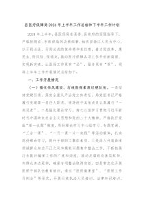 县医疗保障局2024年上半年工作总结和下半年工作计划