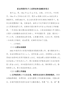派出所副所长个人述职述责述廉报告范文公安局工作思想纪律作风不足
