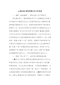 xx镇20XX宣传思想文化工作总结