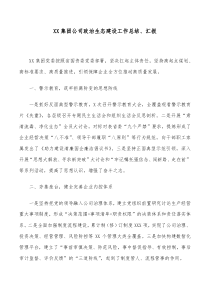 XX集团公司政治生态建设工作总结汇报