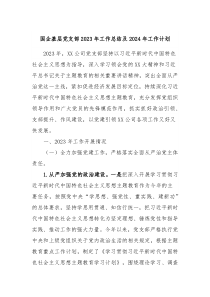国企基层党支部2023年工作总结及2024年工作计划5