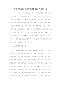 市供销社2022年工作总结暨2023年工作计划