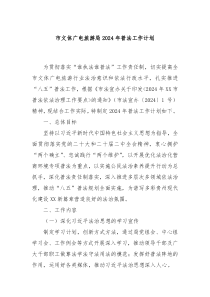 市文体广电旅游局2024年普法工作计划
