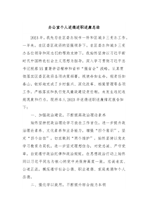 办公室个人述德述职述廉总结