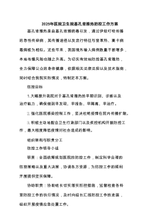 2025年医院卫生院基孔肯雅热防控工作方案（精选样例）