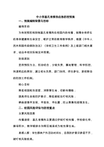 中小学基孔肯雅热应急防控预案（精选汇编）
