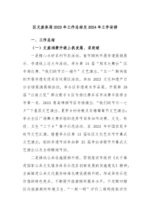 区文旅体局20XX年工作总结及2024年工作安排