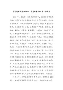 区行政审批局20XX年工作总结和2024年工作谋划