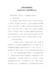 述职述德述廉报告副主席