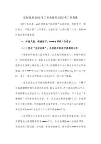 区财政局20XX年工作总结及20XX年工作思路