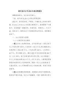 银行省分公司20XX年度述职报告