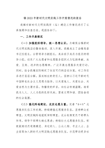 镇20XX年新时代文明实践工作开展情况的报告
