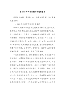 镇20XX年河湖长制工作述职报告