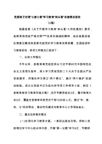 (热3篇)党委班子对照“七查七看”学习教育”回头看”自查情况报告
