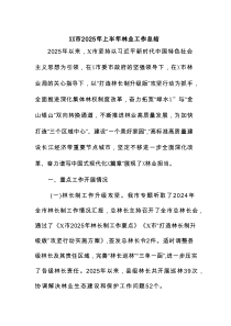 XX市2025年上半年林业工作总结