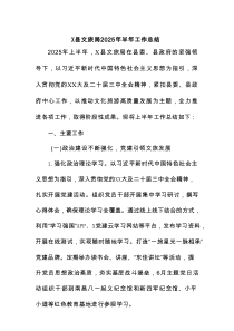X县文旅局2025年半年工作总结